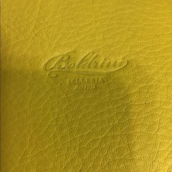 Boldrini Oversized Selleria Yellow Leather Portfolio Envelope Style Clutch - Picture 5 of 12